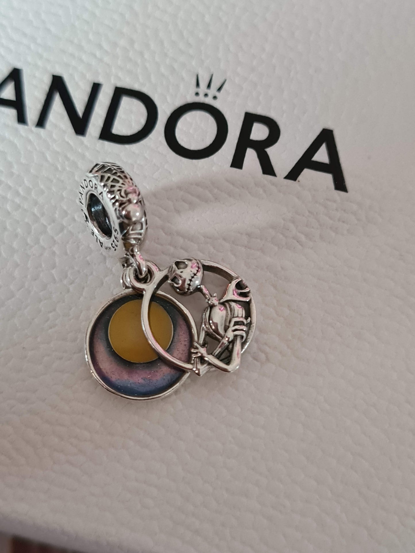 Genuine Pandora Disney Jack Skellington Nightmare Before Christmas Dangle BEAUTIFUL Charm