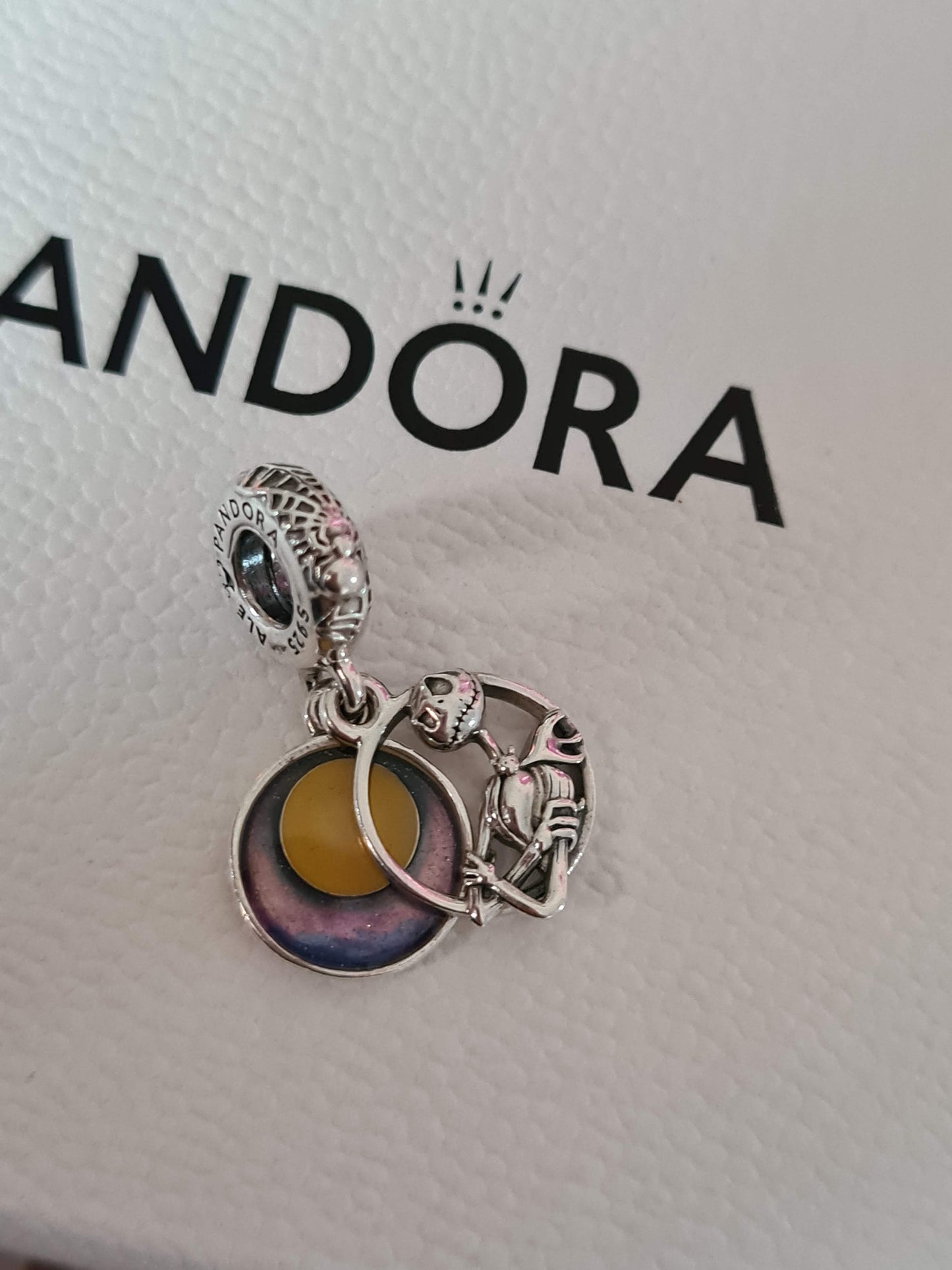 Genuine Pandora Disney Jack Skellington Nightmare Before Christmas Dangle BEAUTIFUL Charm