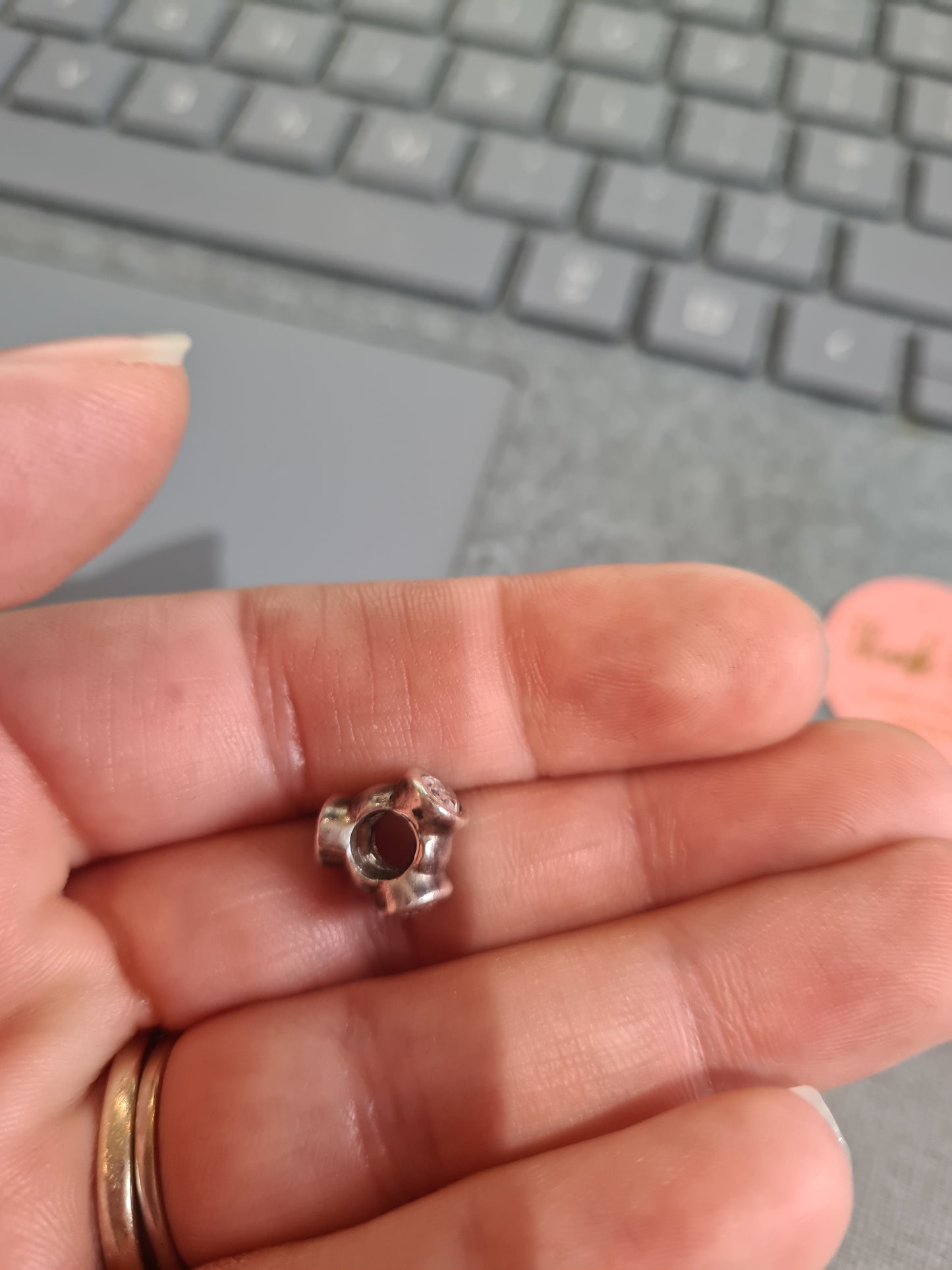 Genuine Pandora Oval Light Charm Clear Skies Trilogy