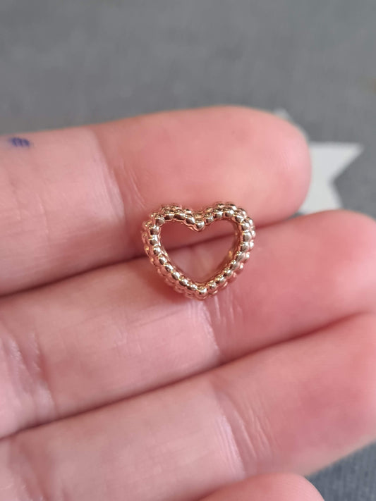 Genuine Pandora Rose Gold Beaded Openwork Heart