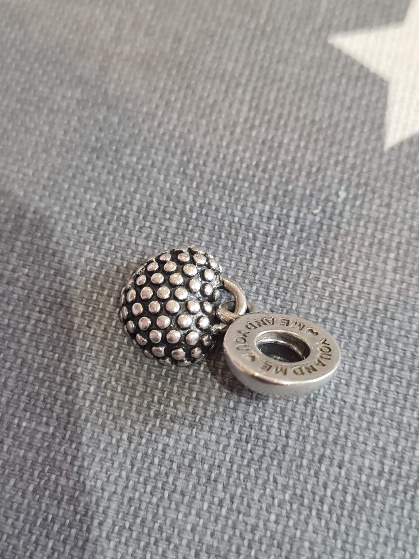 Genuine Pandora Mother Half With Blue Enamel Dangle Charm