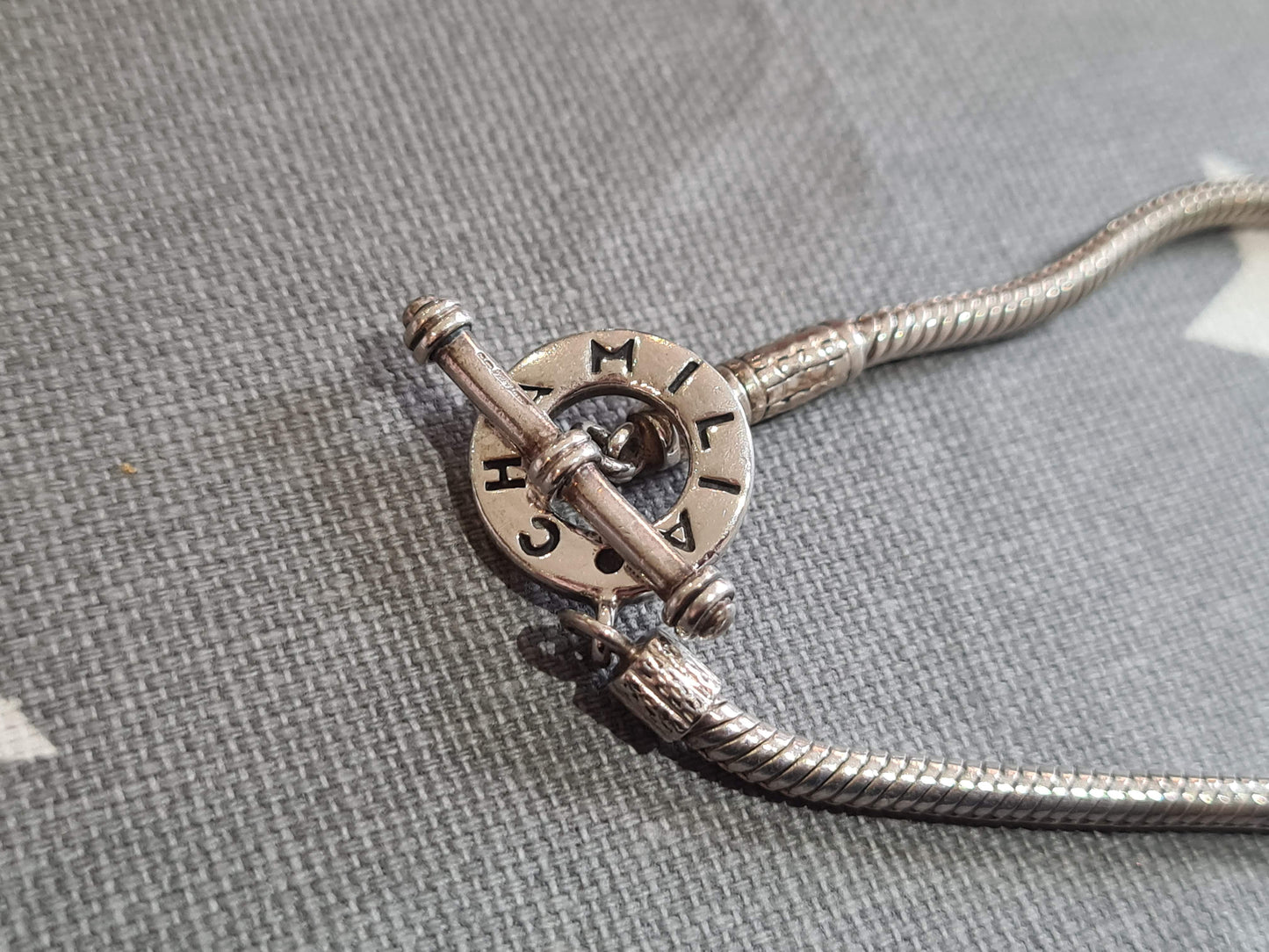 Genuine Chamilia Charm Bracelet T Clasp 19cm