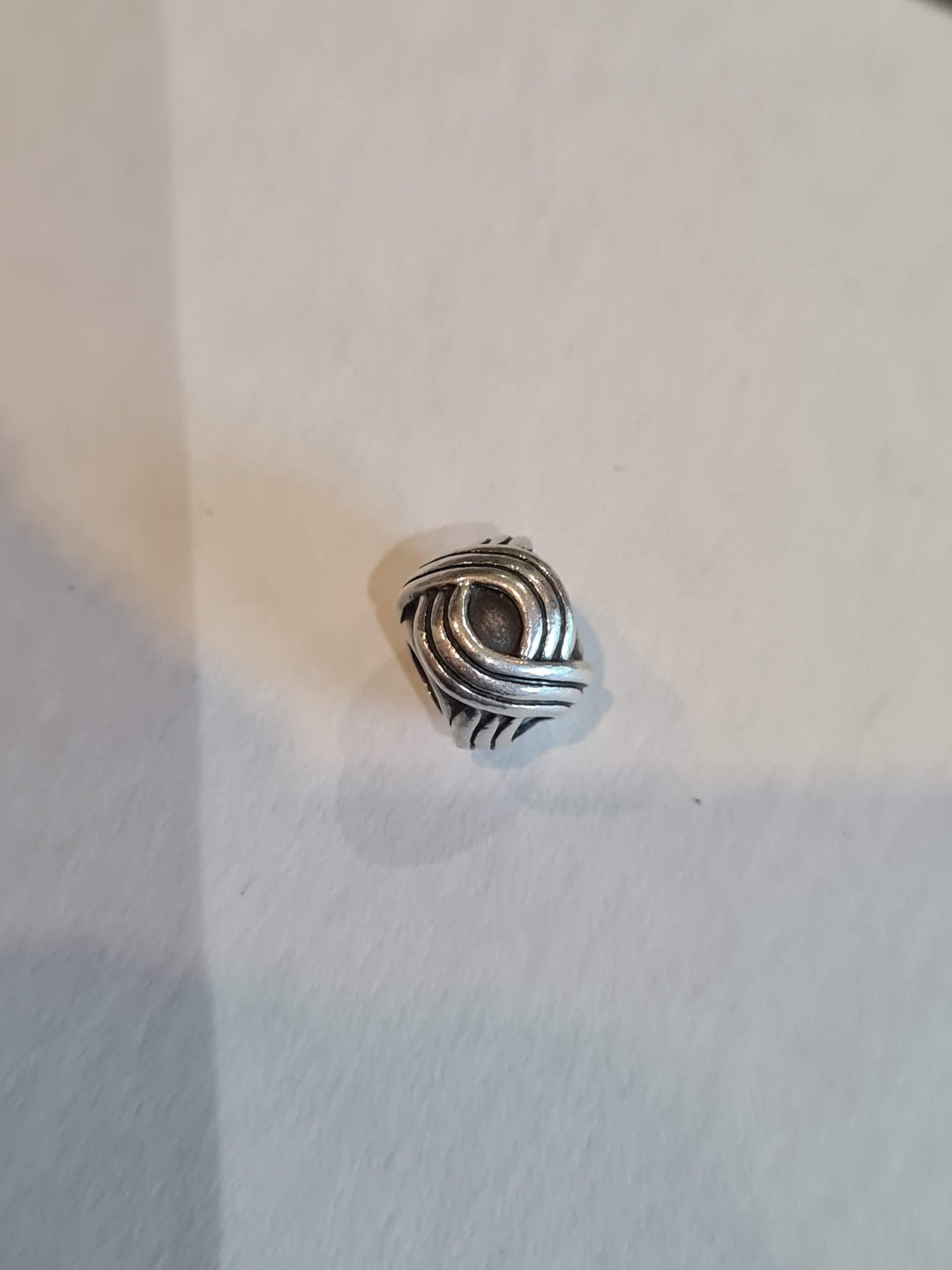 Genuine Pandora Retired Swirl Figure of 8 Plait Braid Twist Charm