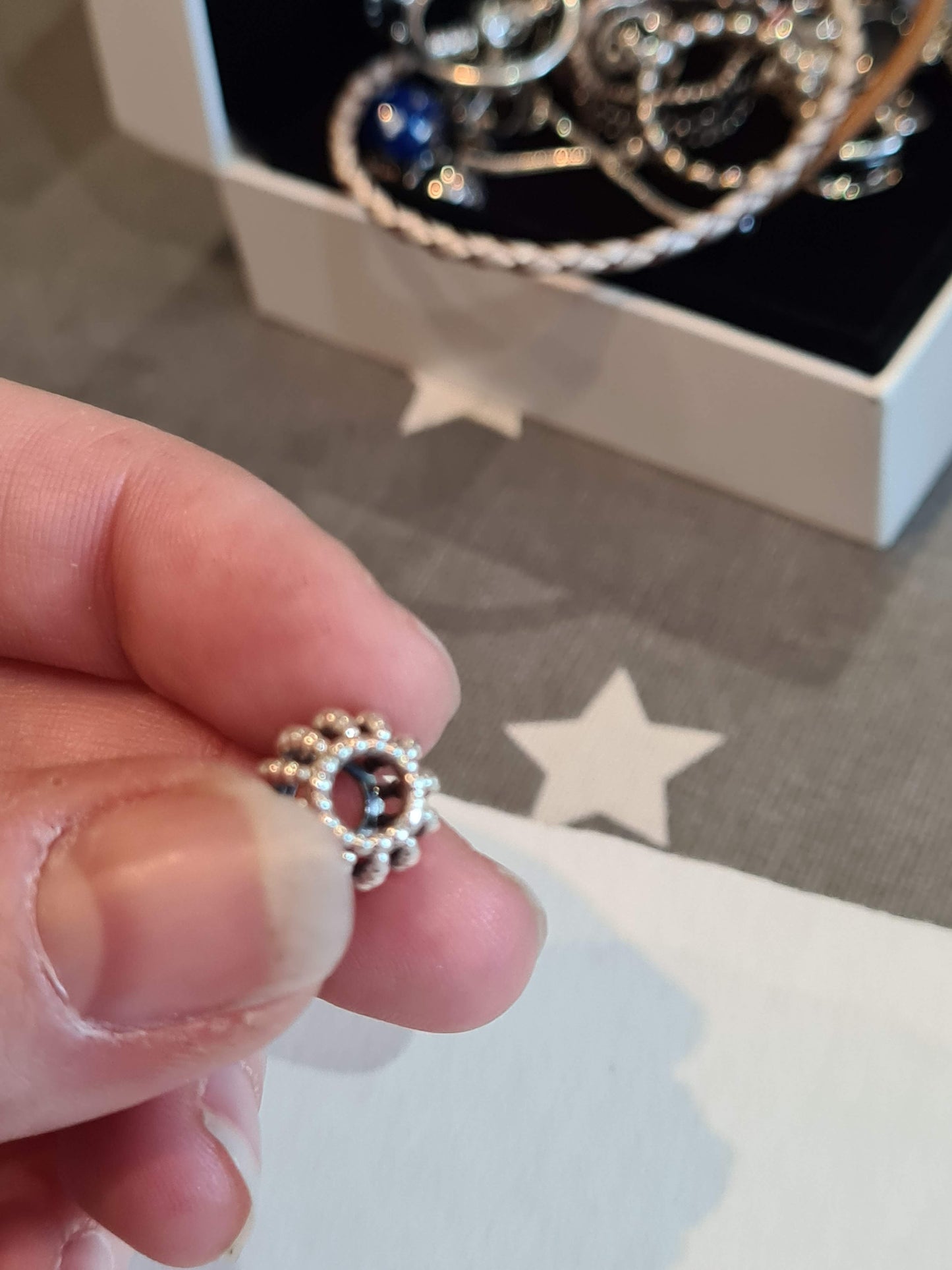Genuine Pandora Beaded Line Openwork Charm