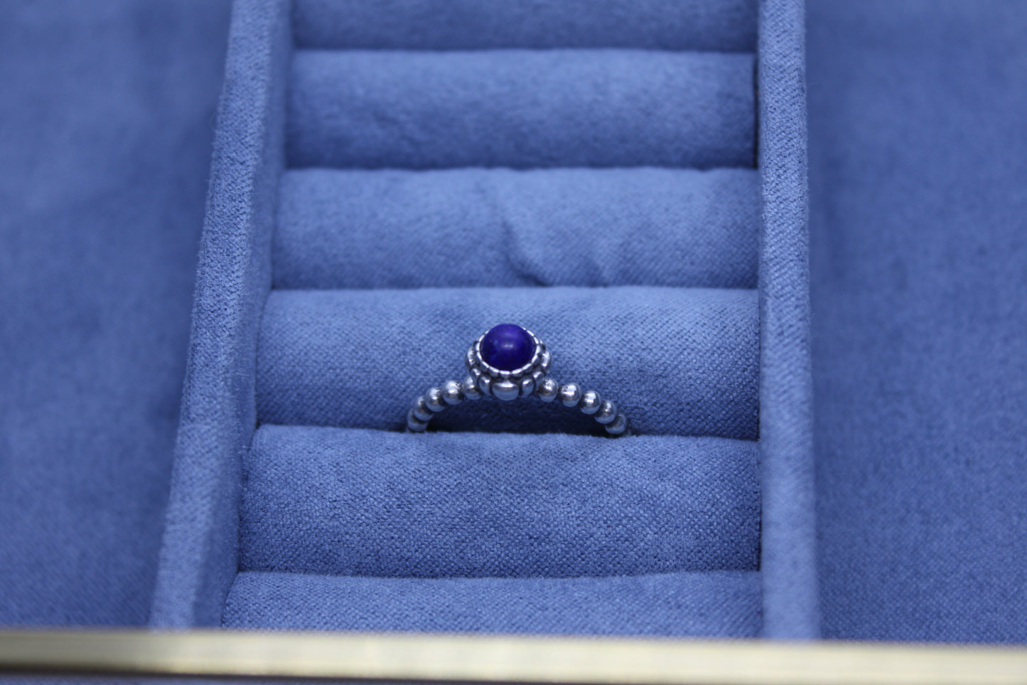 Genuine Pandora September Blue Birthstone Ring Retired