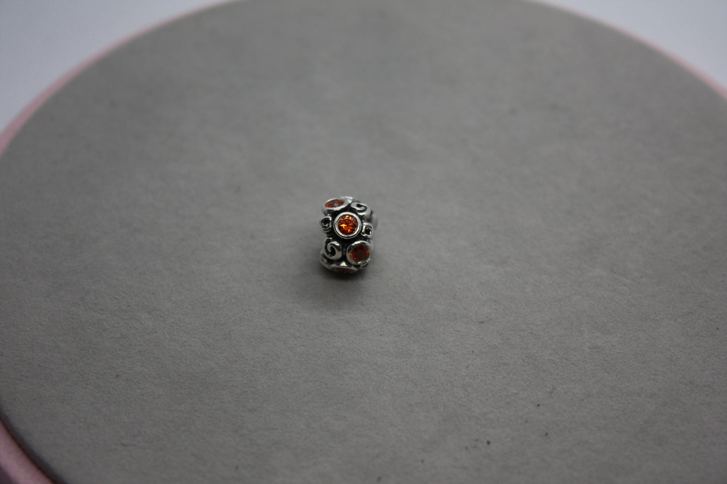 Genuine Pandora Clear/ Orange Pathway Charm CZ