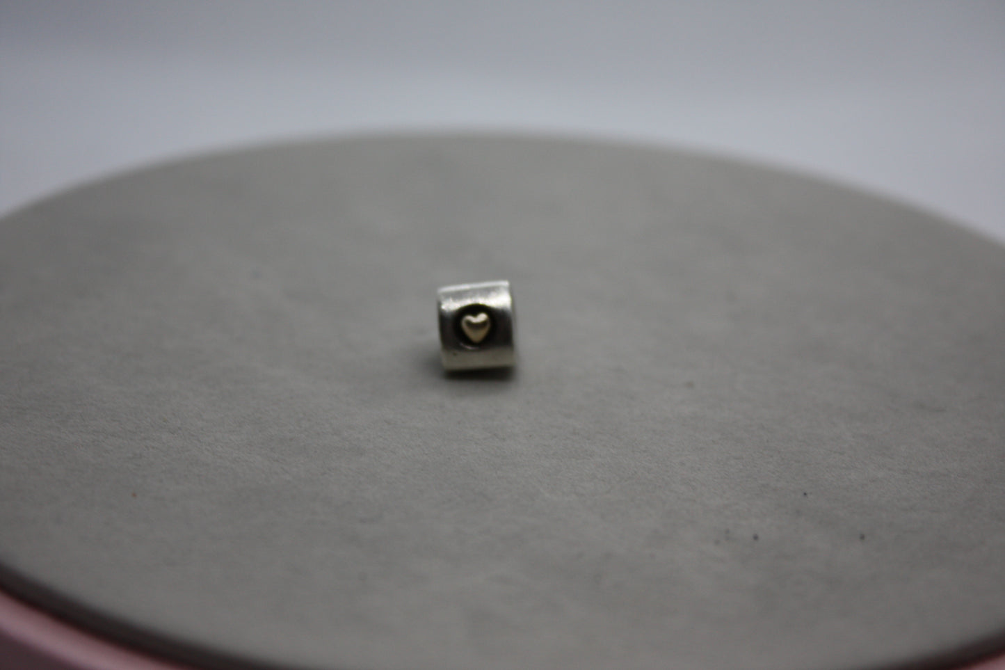 Genuine Pandora Two Tone Heart Triangular Charm