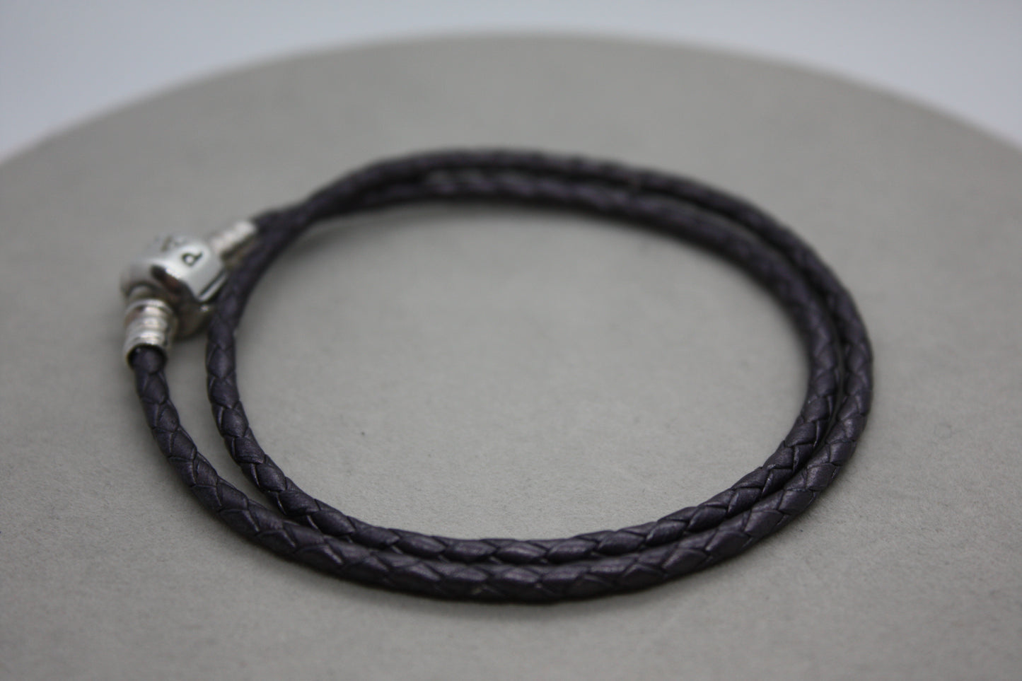 Genuine Pandora Black Leather Bracelet Double Wrap