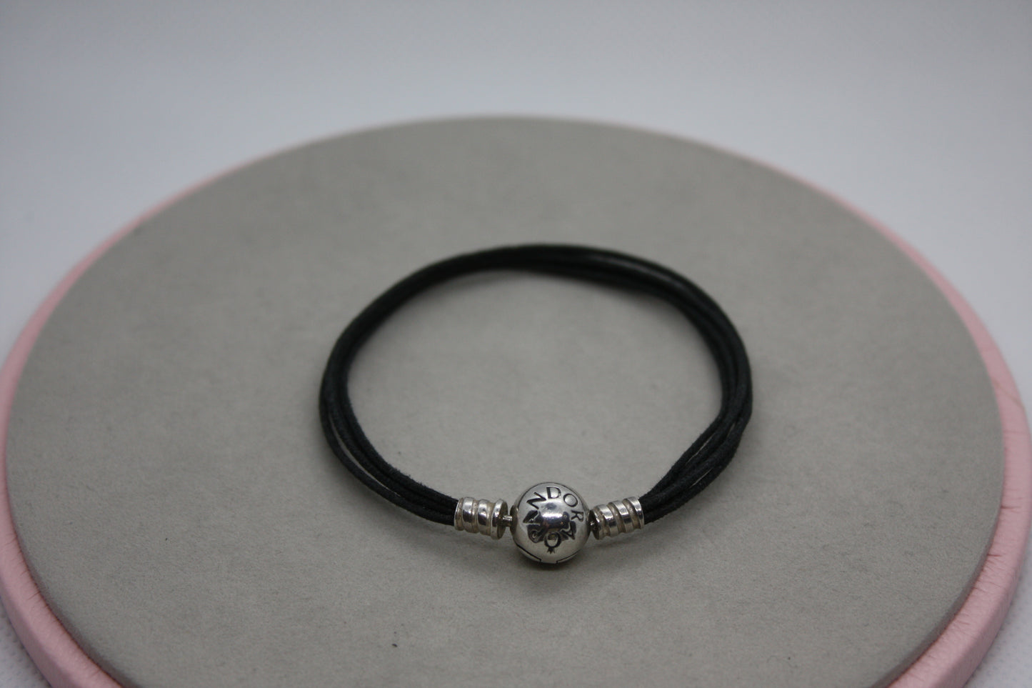 Genuine Pandora Black String Bracelet 17cm