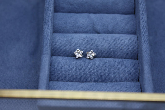 Genuine Pandora Little CZ Star Earrings Studs