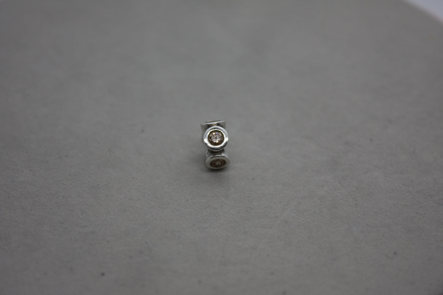 Genuine Pandora Circle CZ Spacer Brown Stone