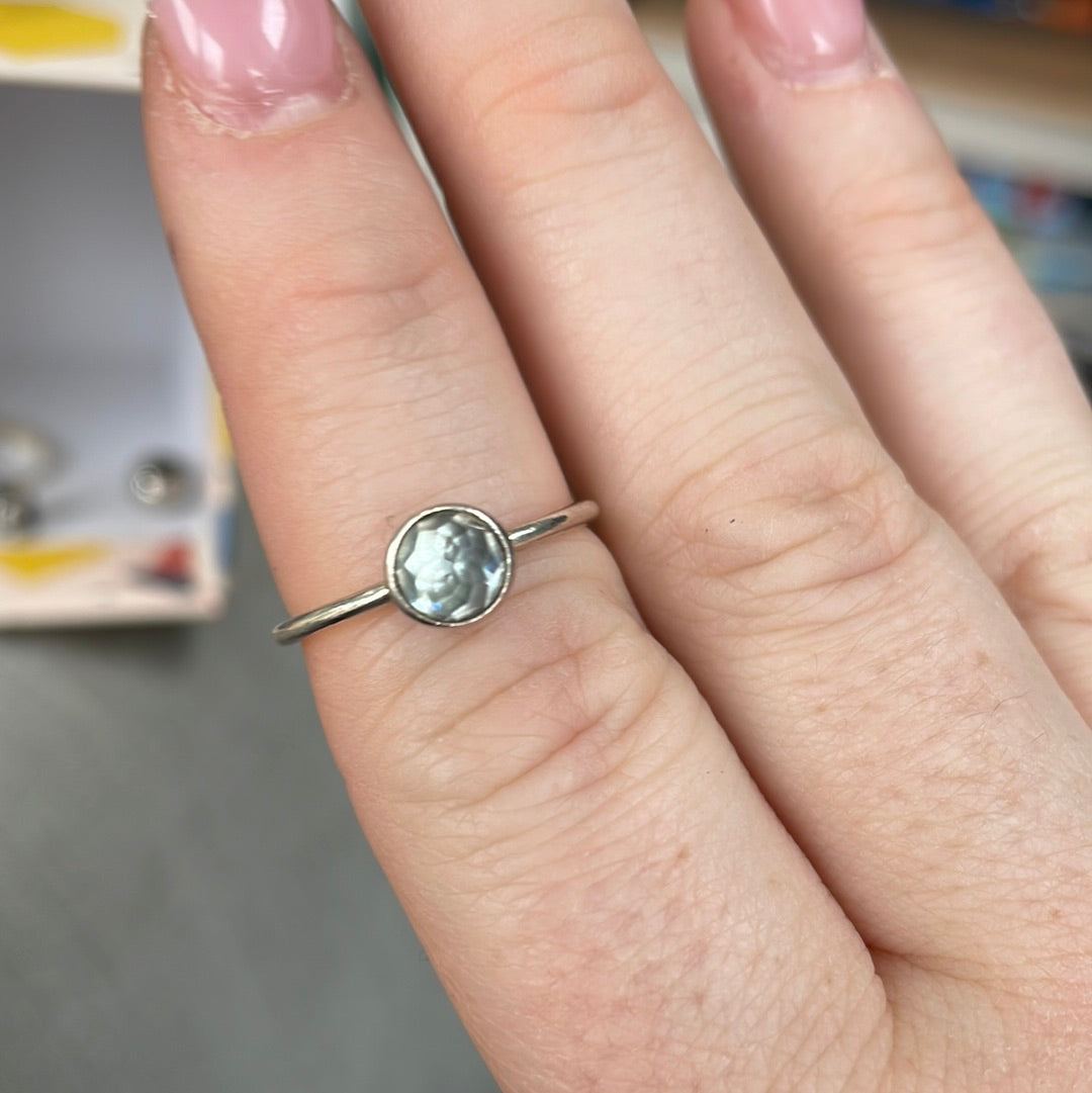Genuine Pandora Light Blue 54 Birthstone Ring
