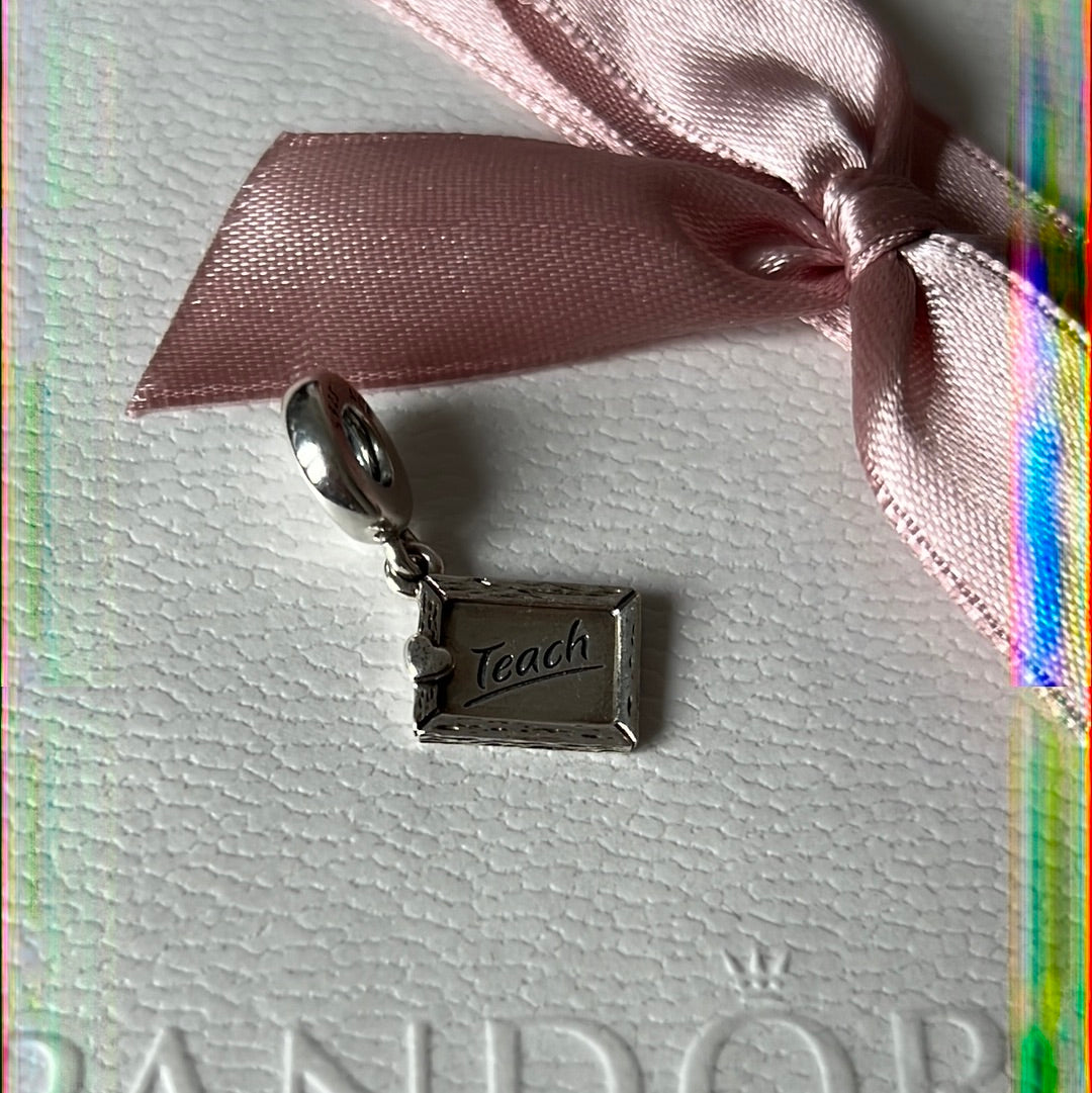 Genuine Pandora “Teach With Love” Teacher School Charm