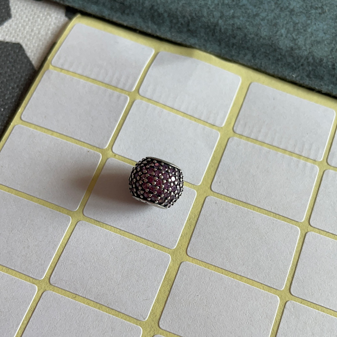 Genuine Pandora Purple Pave Ball Charm