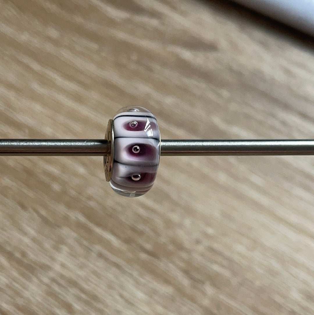 Genuine Chamilia Murano Purple Dot and Bubble Charm