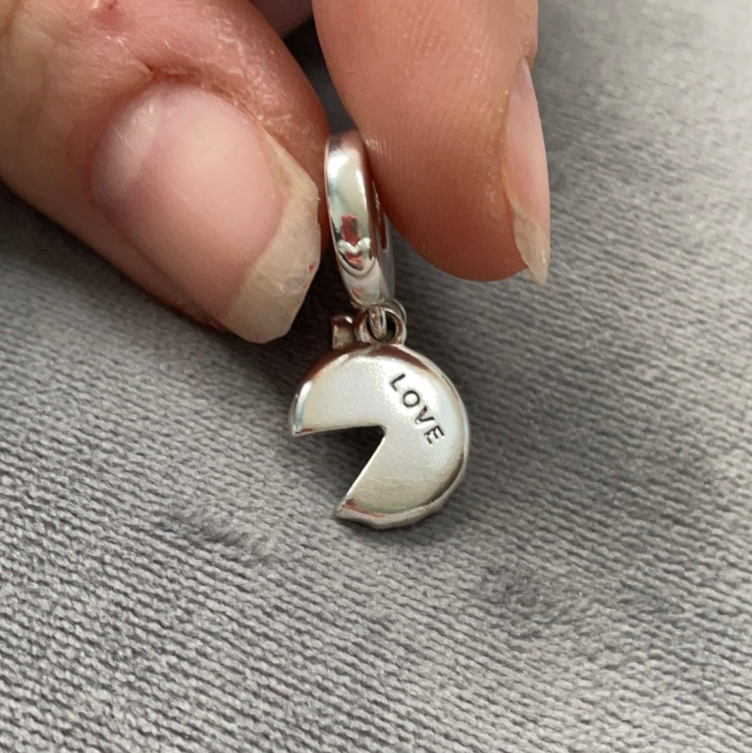 Genuine Pandora Enamel and Pave Pizza Love Dangle charm
