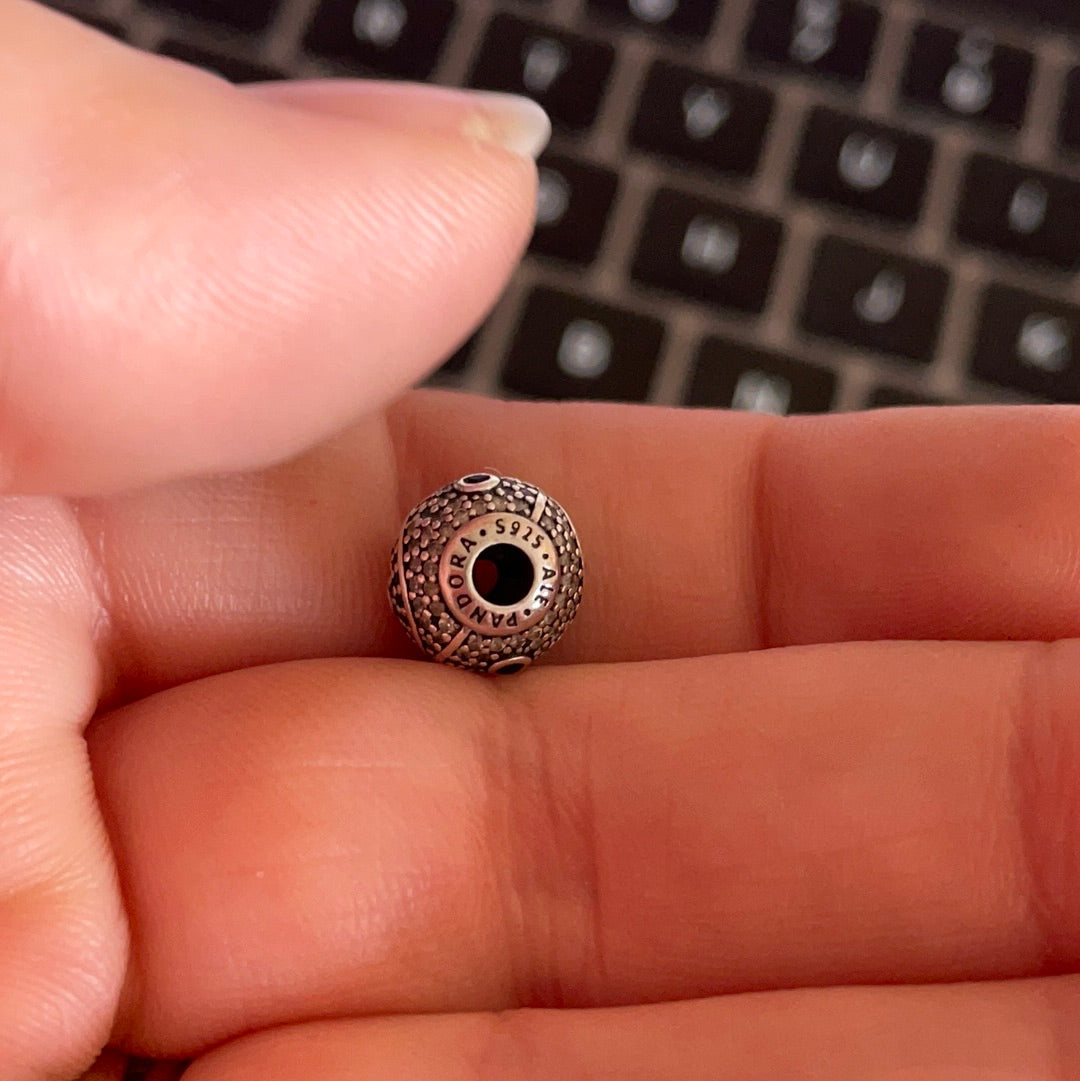Genuine Pandora Essence Charm Balance Yin and Yang Pave Sparkle