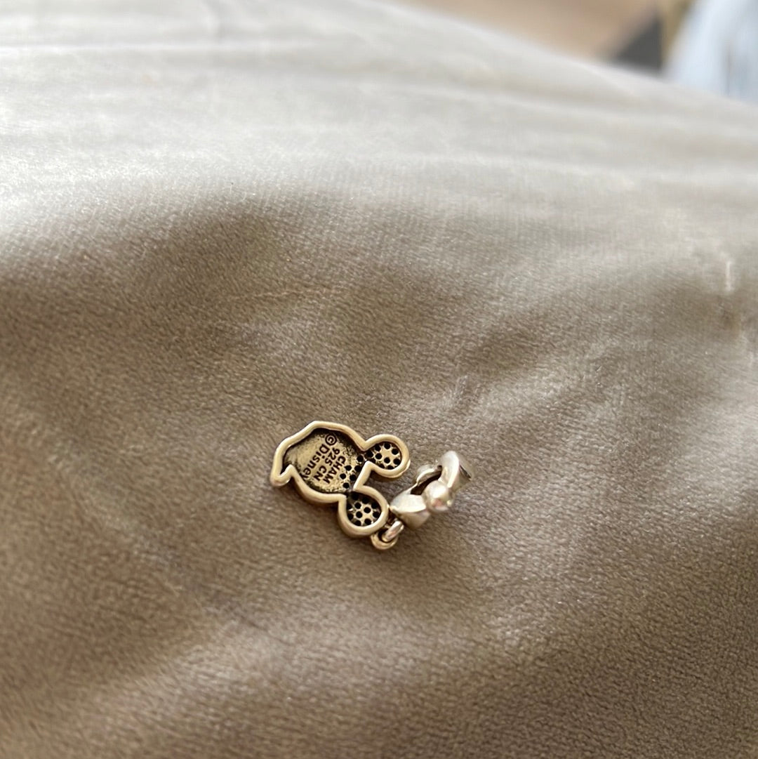Genuine Chamilia Disney Mickey Mouse Pave Dangle Charm