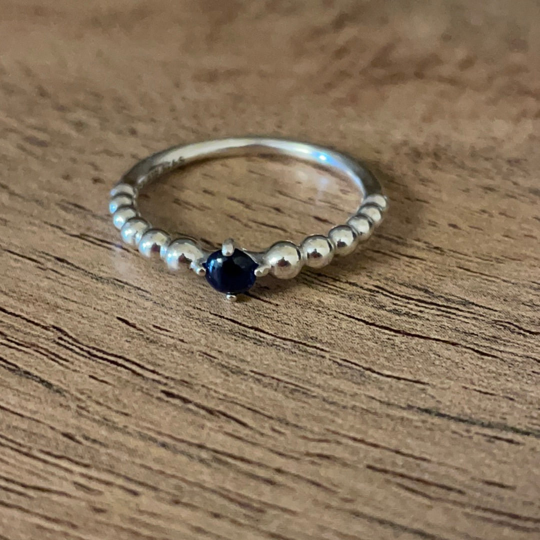 Genuine Pandora New Style Blue Navy September Birthstone Ring 60