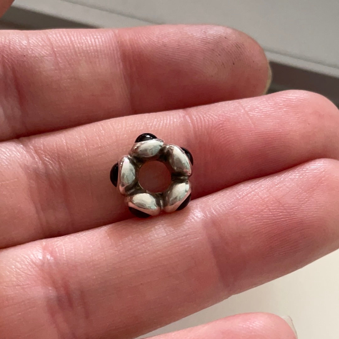 Genuine Pandora Ruby/ Garnet Red Stone Spacer Cabochon