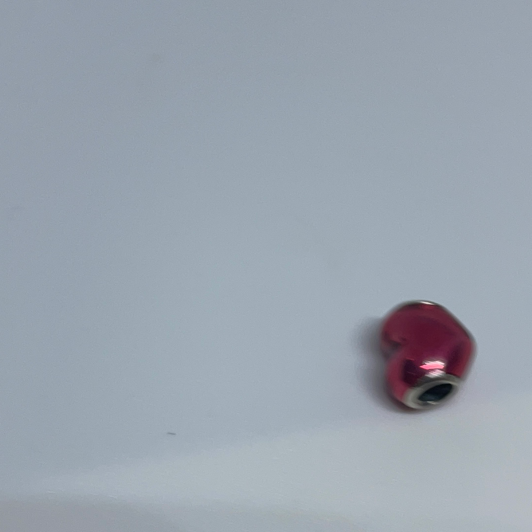 Genuine Pandora Choose Colour Enamel Heart Charm with Slight Sparkle
