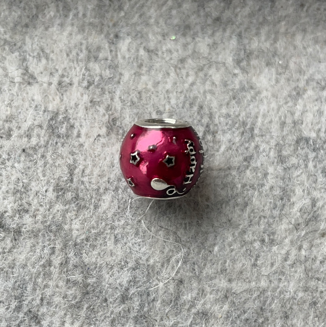 Genuine Pandora Happy Birthday Red Enamel Charm