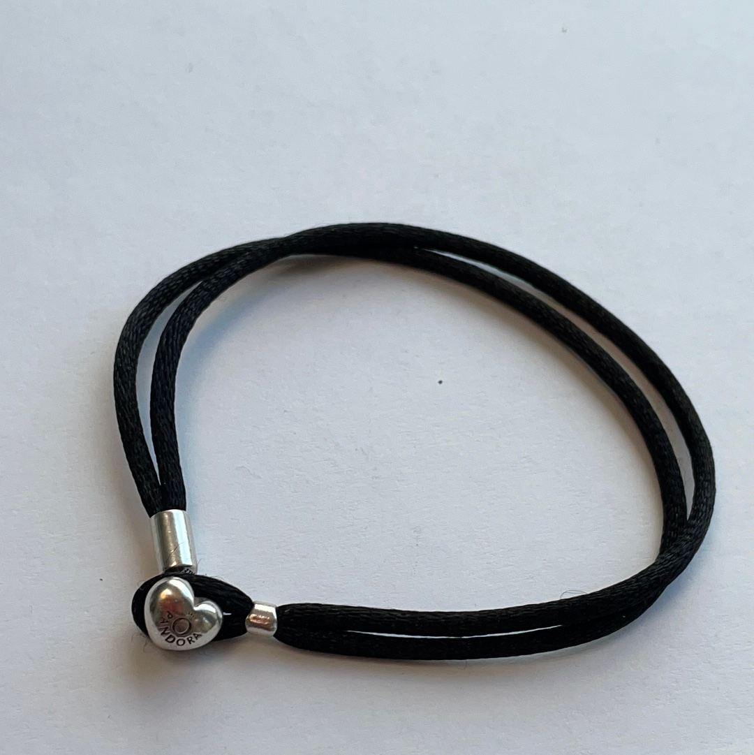 Genuine Pandora BLACK String Bracelet 20cm