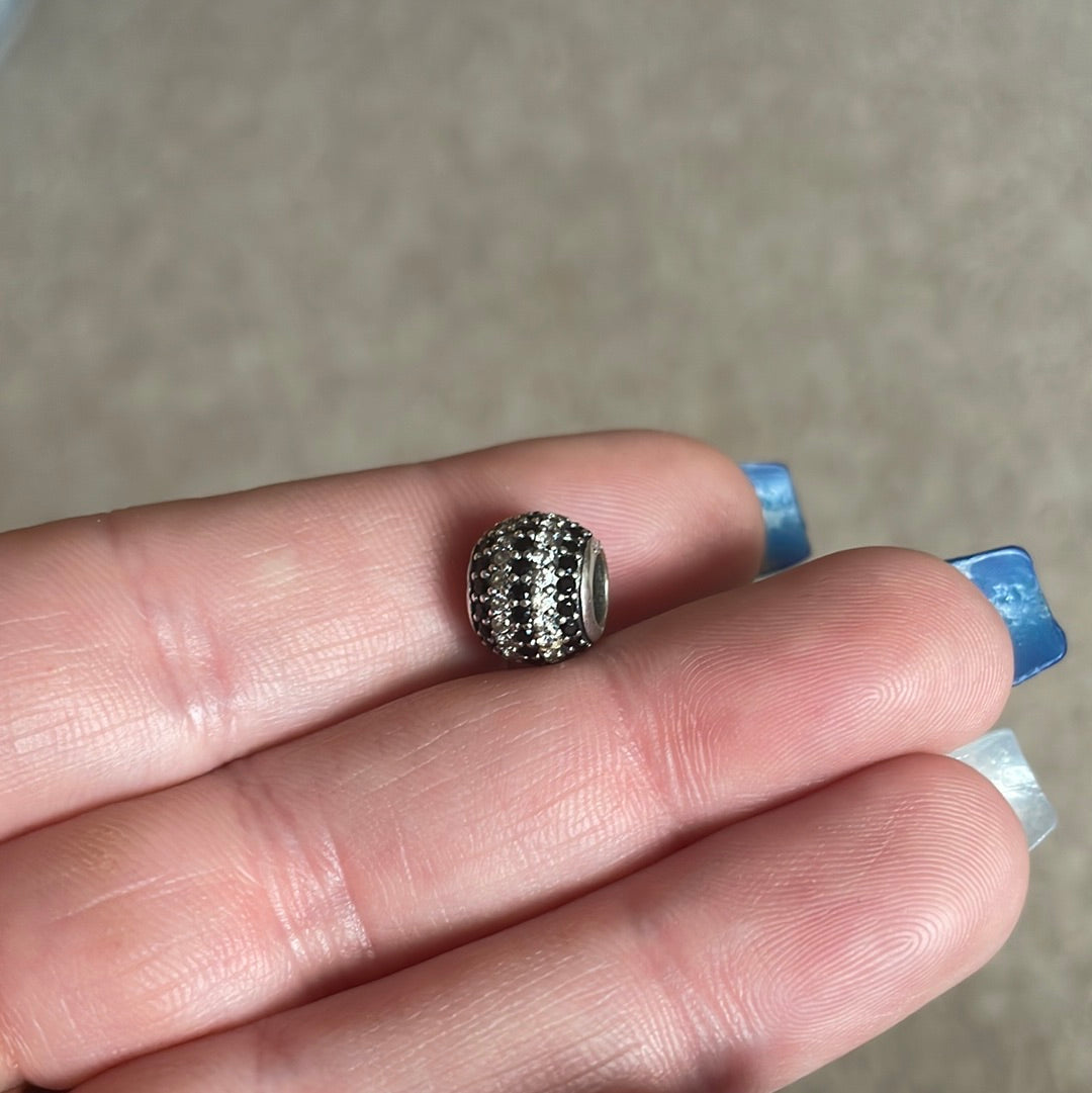 Genuine Pandora Blue and Clear Pave Line Sparkle Charm