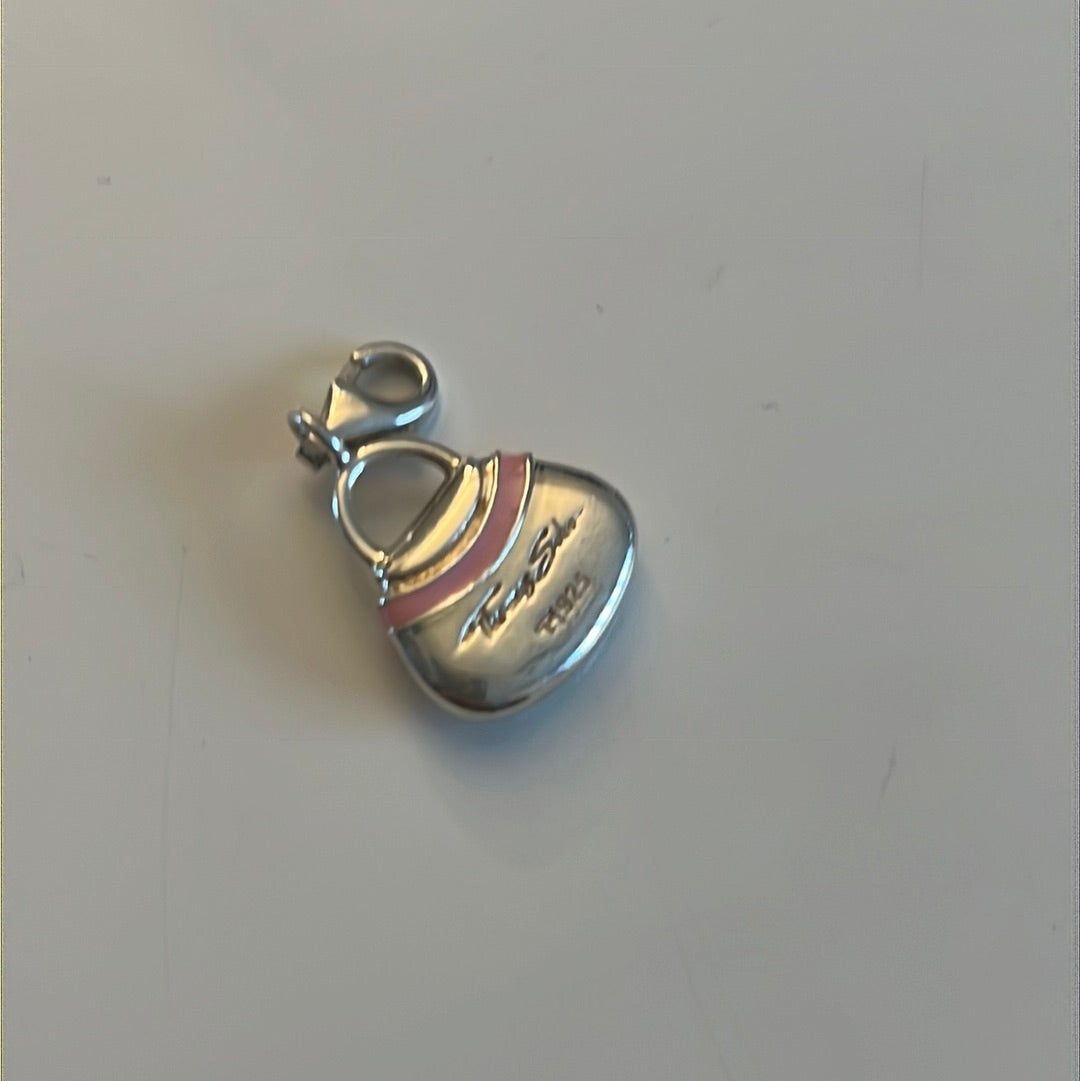 Genuine Thomas Sabo Pink Enamel Handbag/ Purse Charm