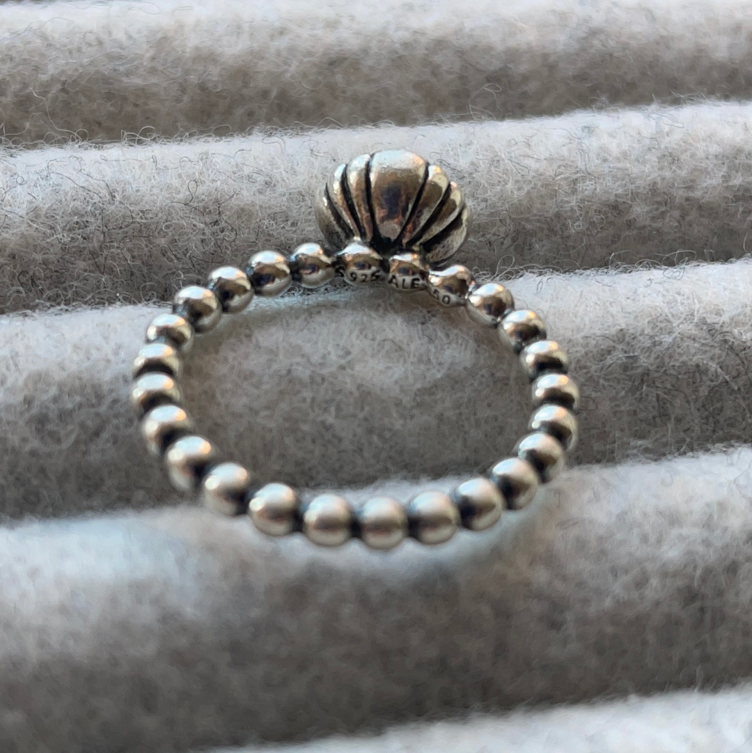 Genuine Pandora Ring Size 52 Green Birth Stone