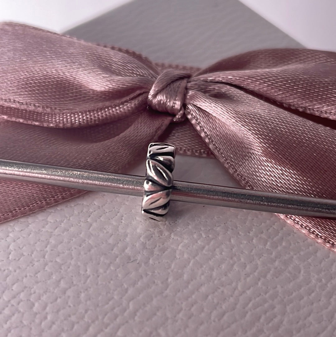Genuine Pandora Leaf Nature Spacer x2