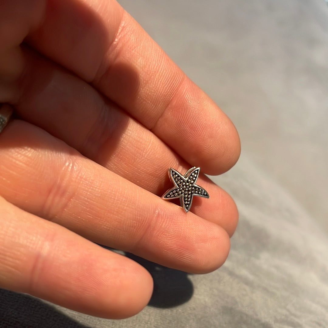Sterling Silver Starfish Sea Creature Charm