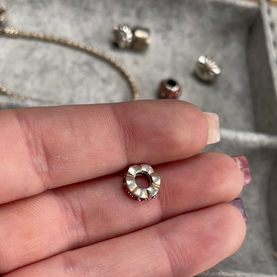 Genuine Chamilia pink stone spacer