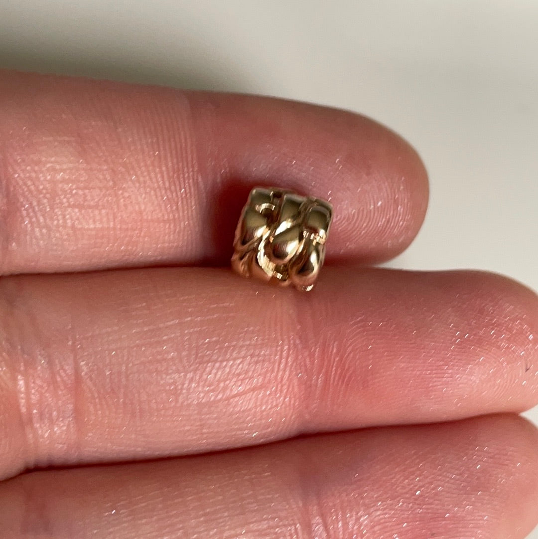 Genuine Pandora Solid 14ct Gold Cluster Rope Openwork Charm HTF