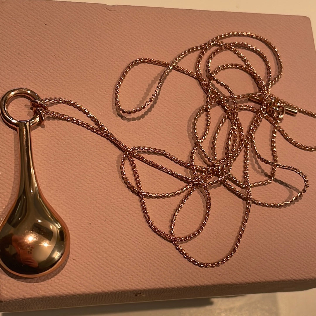 Brand Pilgrim New Rose Gold Coloured Droplet Necklace with Adjustable 60 Chain