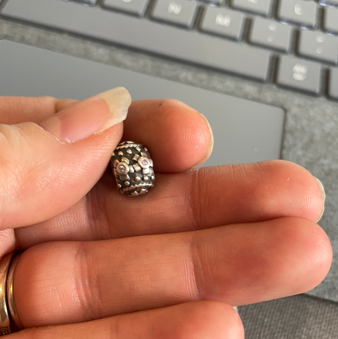 Genuine Pandora Clear CZ Pave Decorative Easter Egg Rare