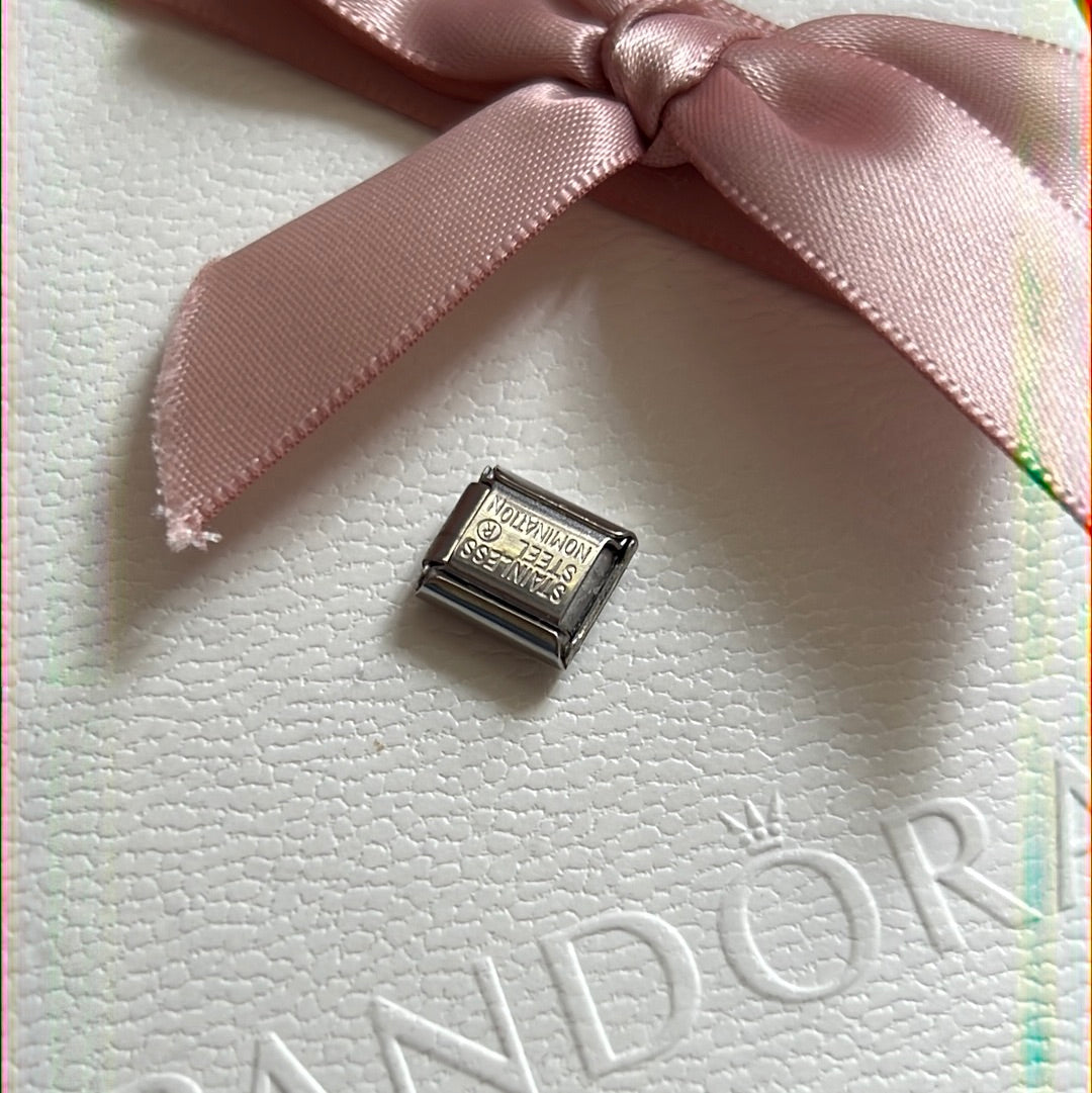 Genuine Nominations Silver Link Gold Leo Horoscope Charm
