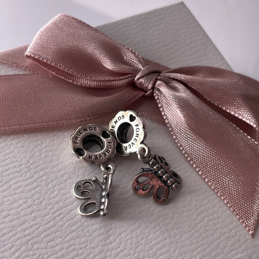 Genuine Pandora Forever Best Friends Butterfly Charm