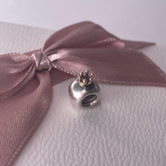 Genuine Pandora My King Charm with Gold Crown