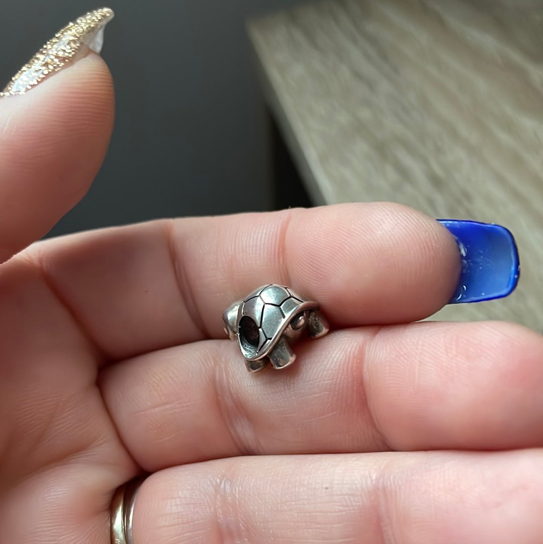 Genuine Pandora Clear Stoned Eyes Turtle Animal Charm