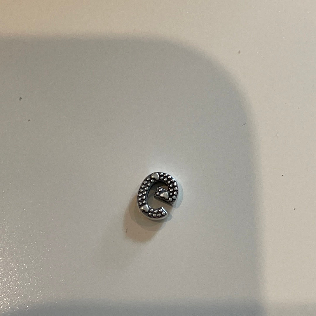 Genuine Pandora G Initial Letter With Hearts Petite Charm