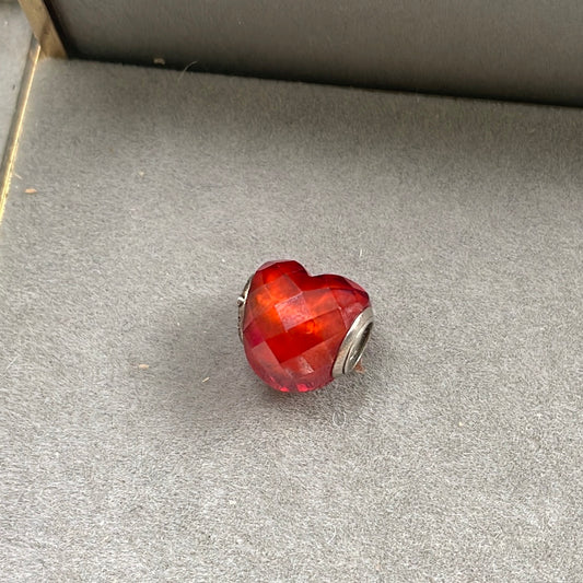Genuine Pandora Choose Colour of Faceted Murano Glass Heart Charm