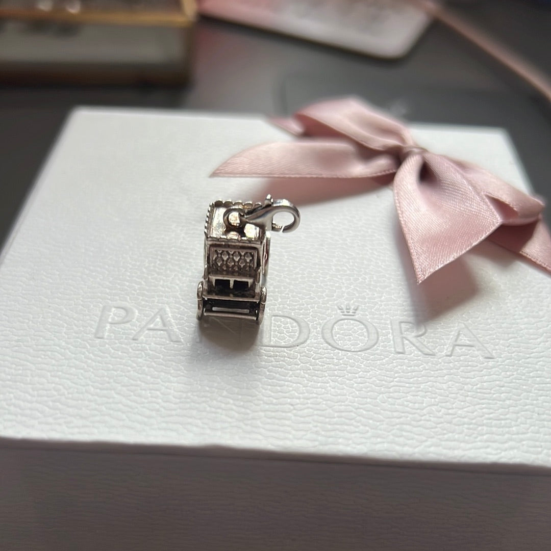 Genuine Thomas Sabo Sterling Silver Dangle Charm Royal Enamel Carriage Charm