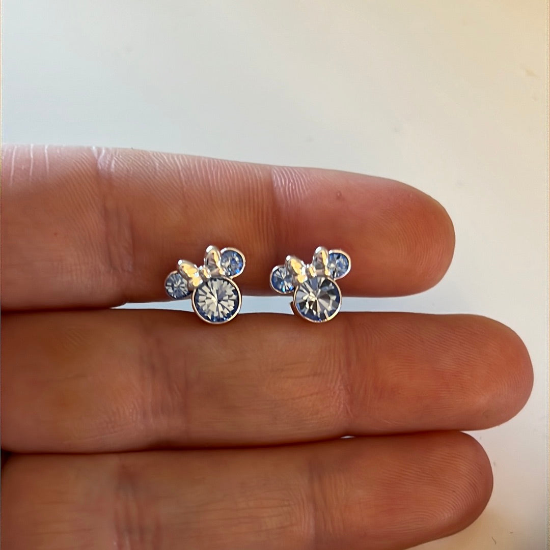 Brand New Disney Beautiful Blue Minnie Mouse Earrings