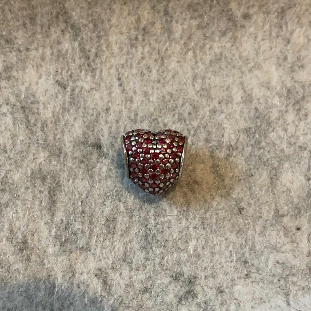 Genuine Pandora Pink Pave Sparkle Heart