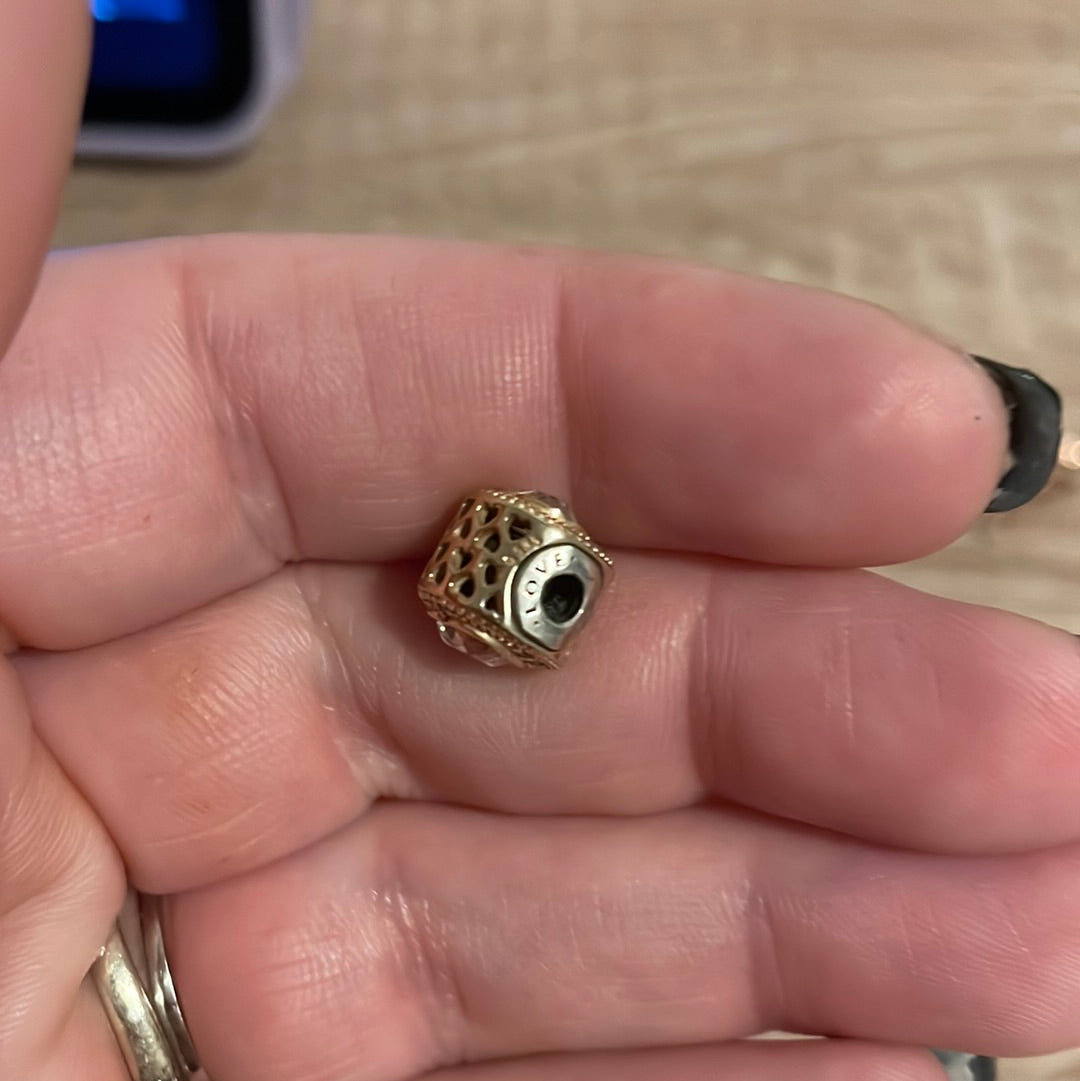 Genuine Pandora Essence 14ct Gold Love Charm