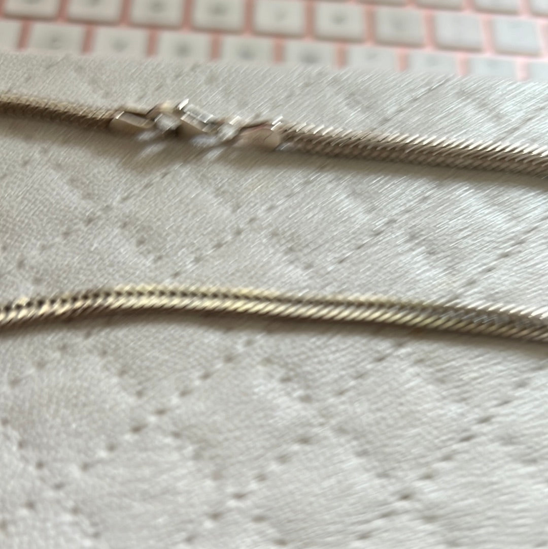 Italian Sterling Silver Belcher / Cable Necklace Chain 40cm