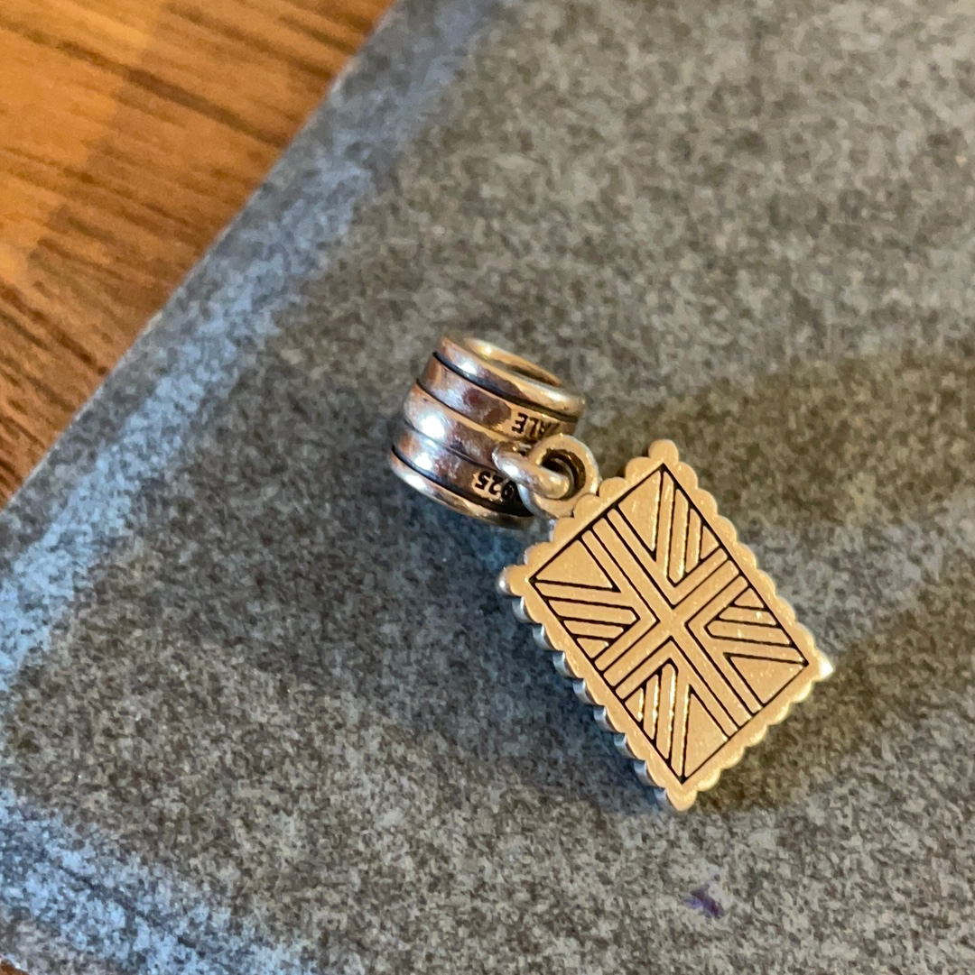 Genuine Pandora 1st Class Stamp Travel London Britain English Charm