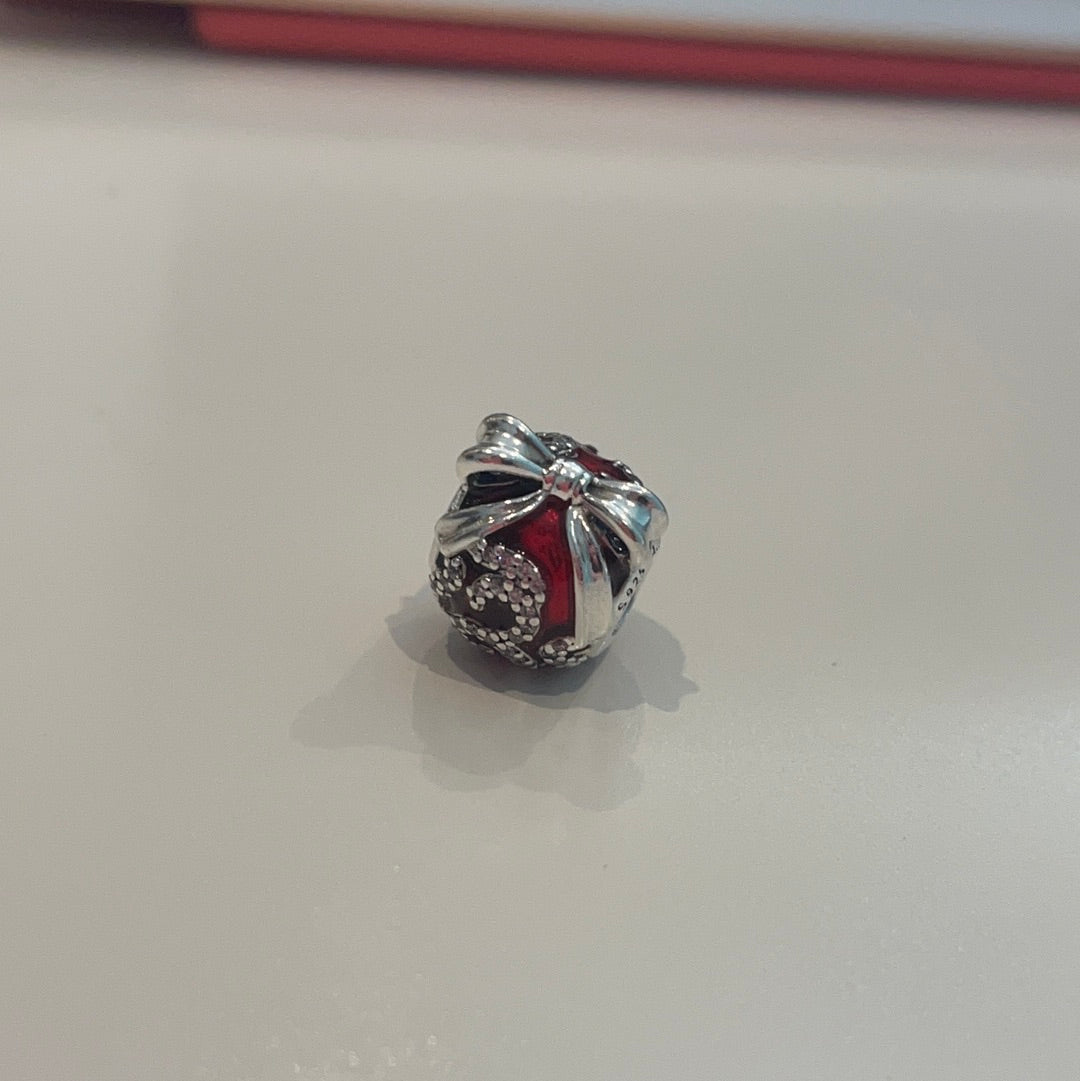 Genuine Pandora Black Friday 2017 Red Enamel Bauble Holiday Rockettes Ornament Charm