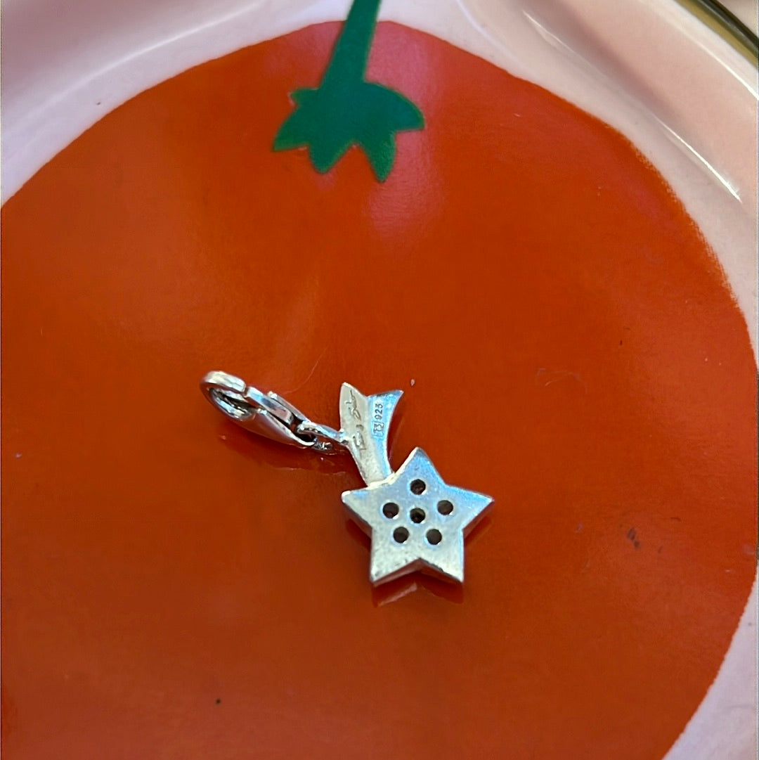 Genuine Thomas Sabo Sterling Silver Dangle Pave Star Shooting Charm